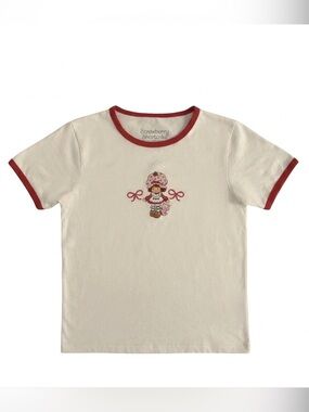 Strawberry Shortcake Vintage White & Red Ringer Tee